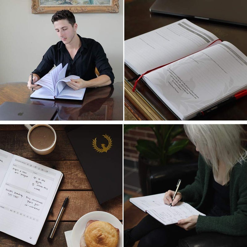 Phoenix Planner The Phoenix Journal - Best Daily Goal Planner, Organizer, & Calendar for Goal Setting, Gratitude, Happiness, & Productivity - Vision Board & Habit Tracking - 12 Weeks, Undated, Hardcover (Pink) - Image 3